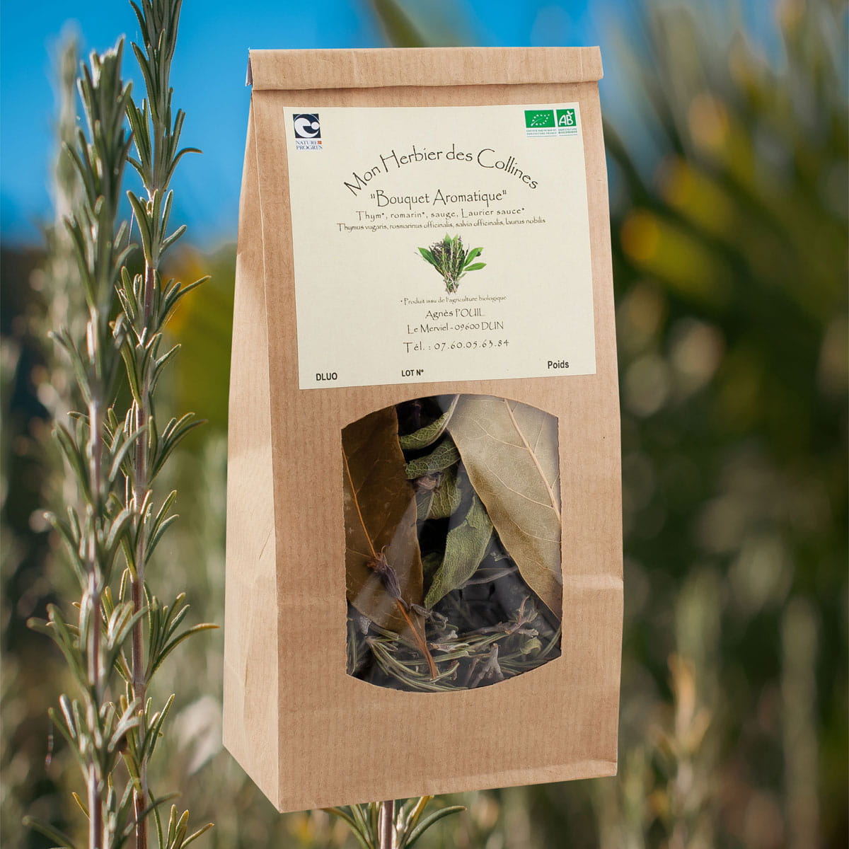 Bouquet aromatique : thym-romarin-sauge-laurier sauce