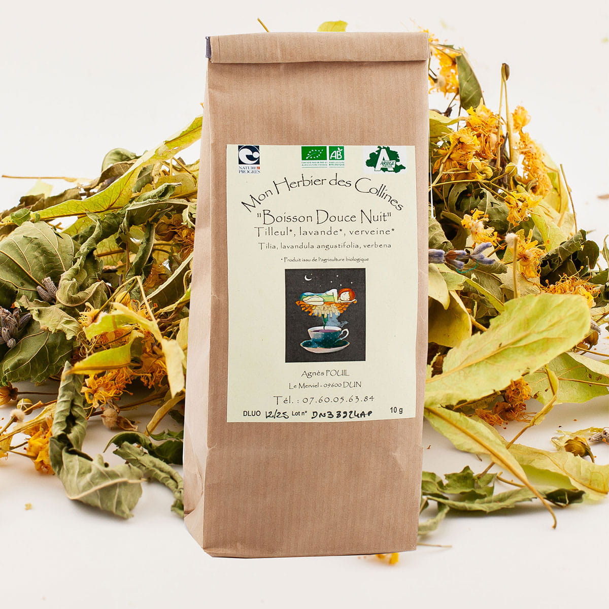 Infusion Douce Nuit : tilleul-lavande-verveine